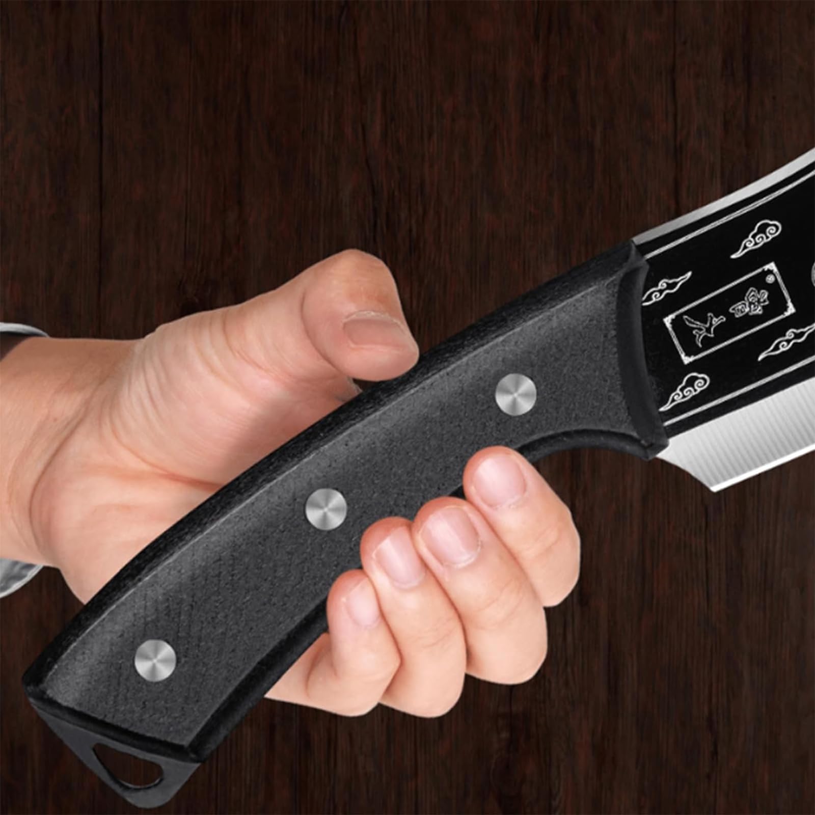 Amazon | KOVOL高級厚手の手打ち鍛造骨スキ包丁 Handmade Dragon